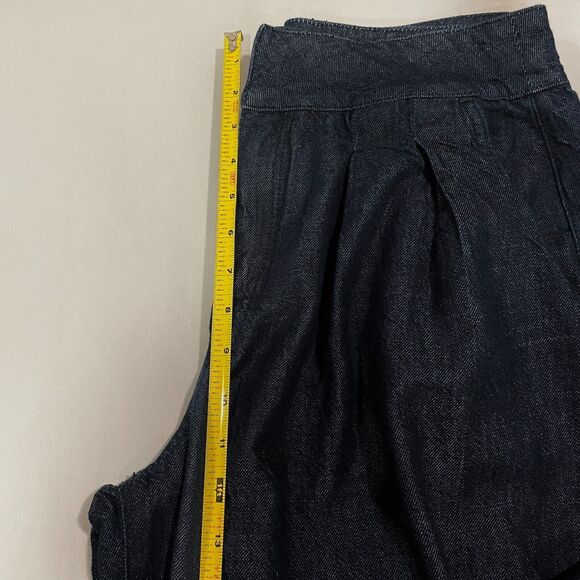~~ANTHROPOLOGIE Pilcro Porto 31 Pleated High Rise Tapered Jeans Dark Blue Pocket - Picture 12 of 16